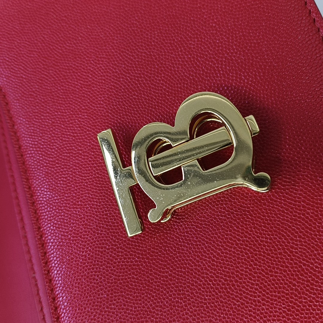 TB Small Calfskin Red