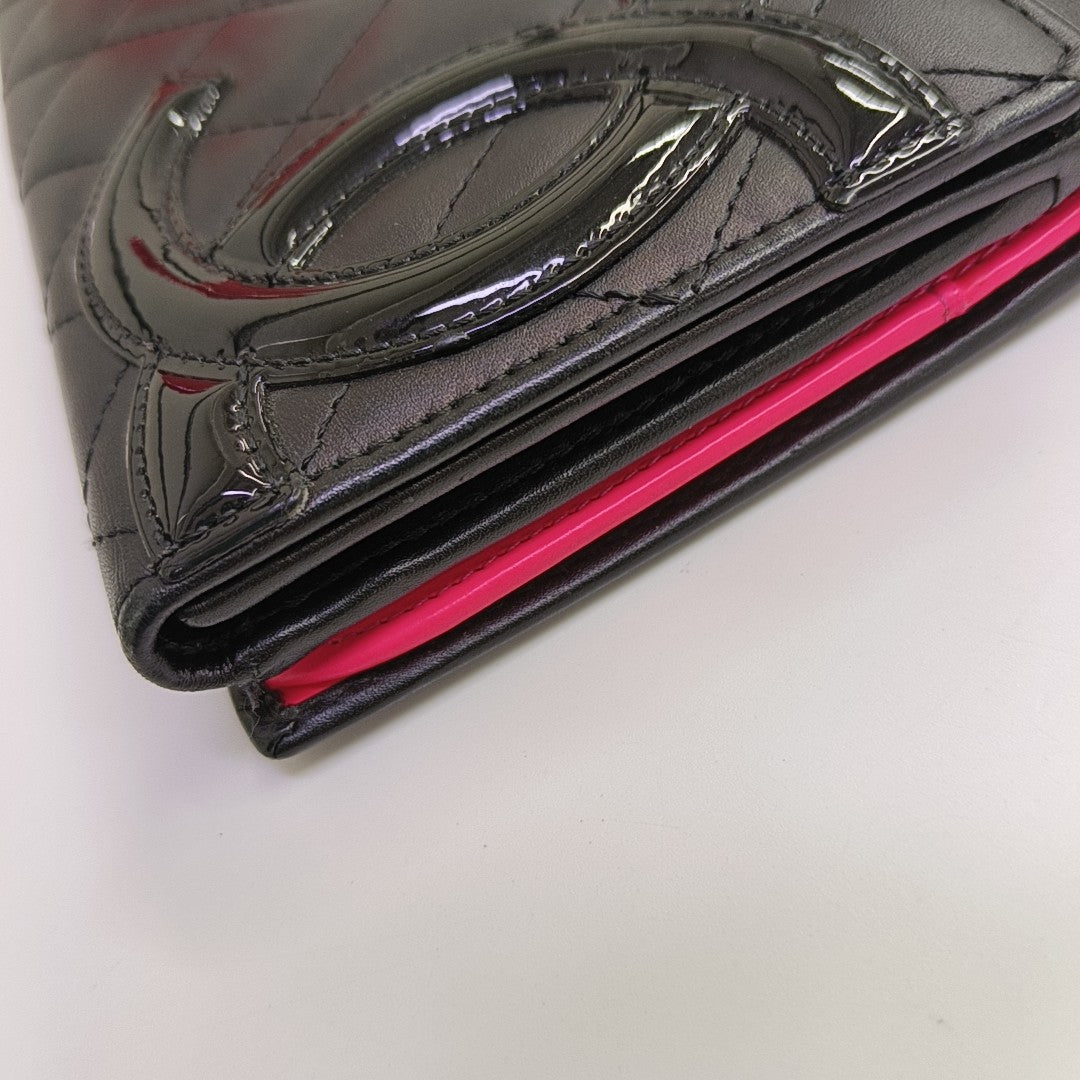 CAMBON Quilted Calfskin Black Wallet