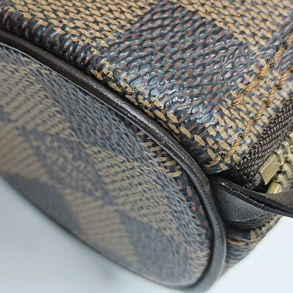 PAPILLON Mini Damier Ebene Coated Canvas Brown