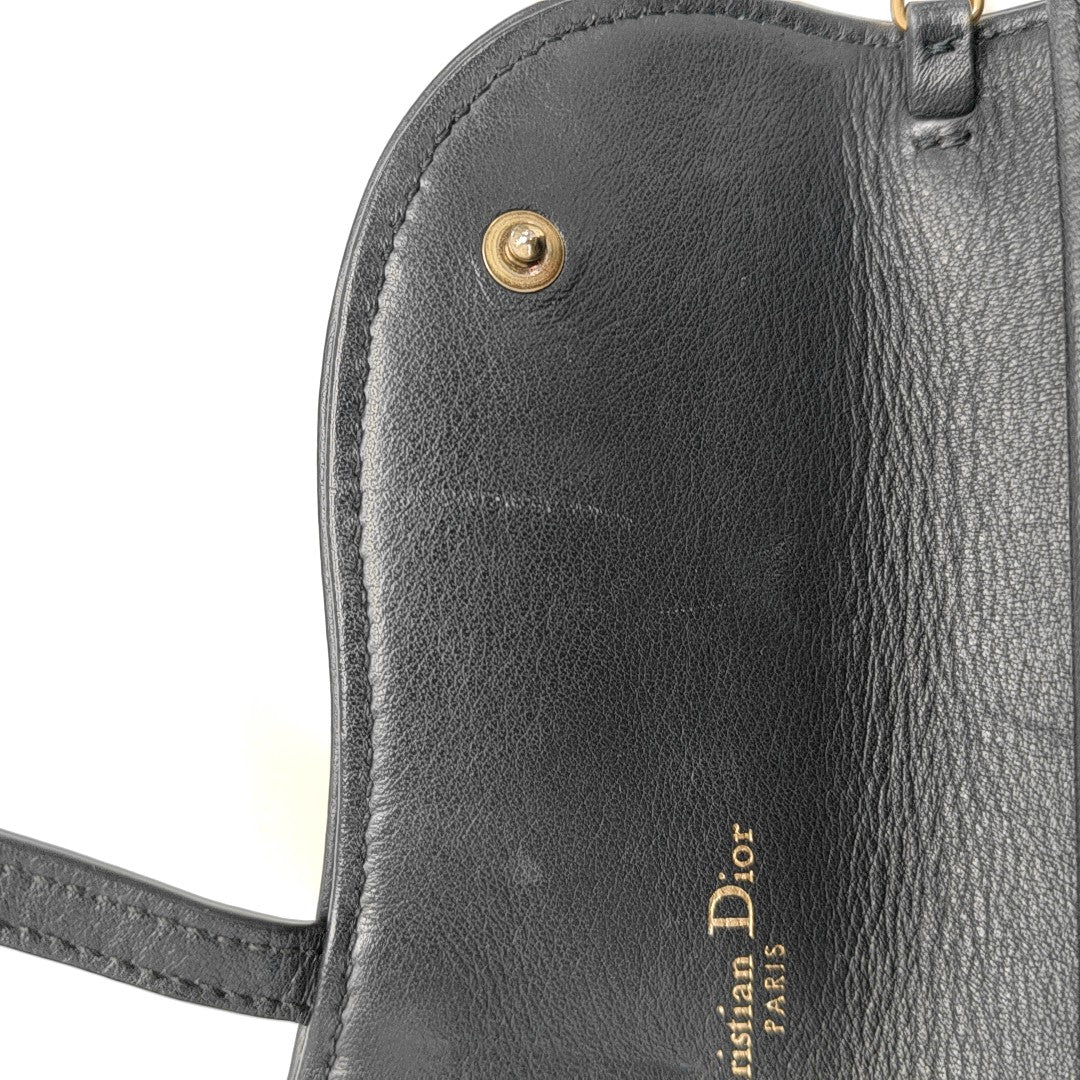 Authenticated pre-owned  Saddle Small Oblique Canvas Blue - Shoulder Bag at Looply