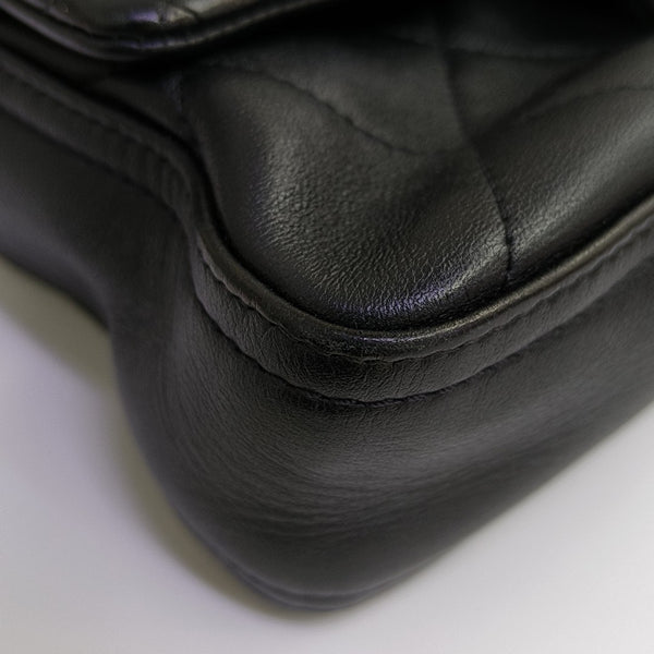 Quilted Lambskin Shoulder Bag Black