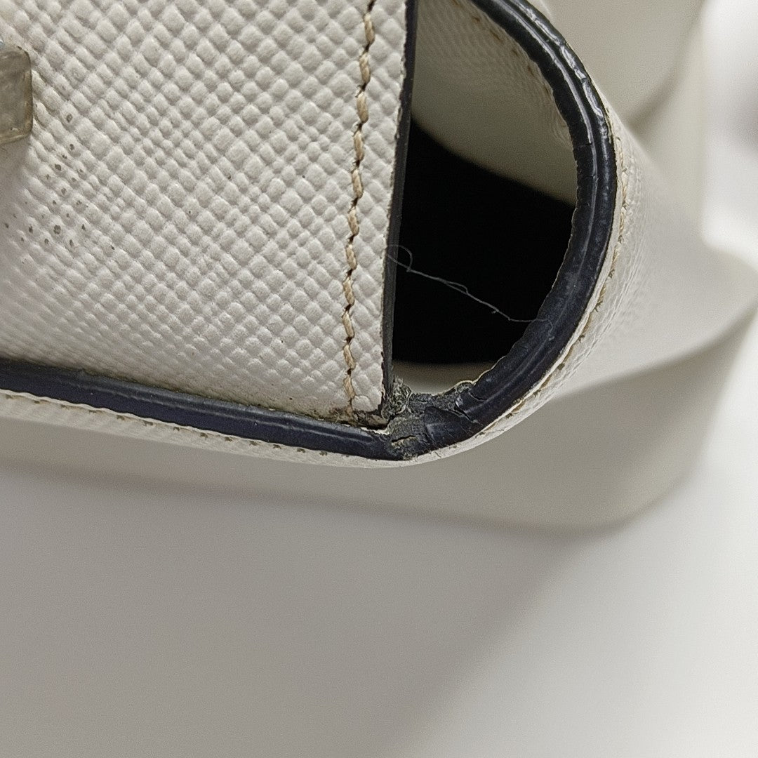 Twin Saffiano Calfskin White