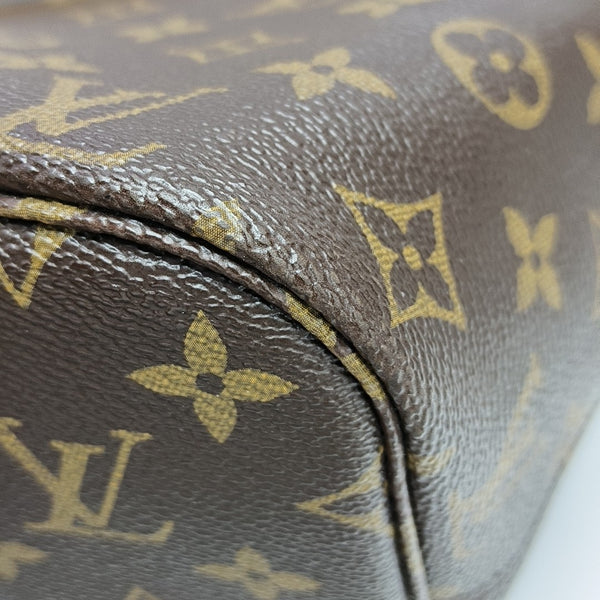 NEVERFULL MM Monogram Coated Canvas Brown