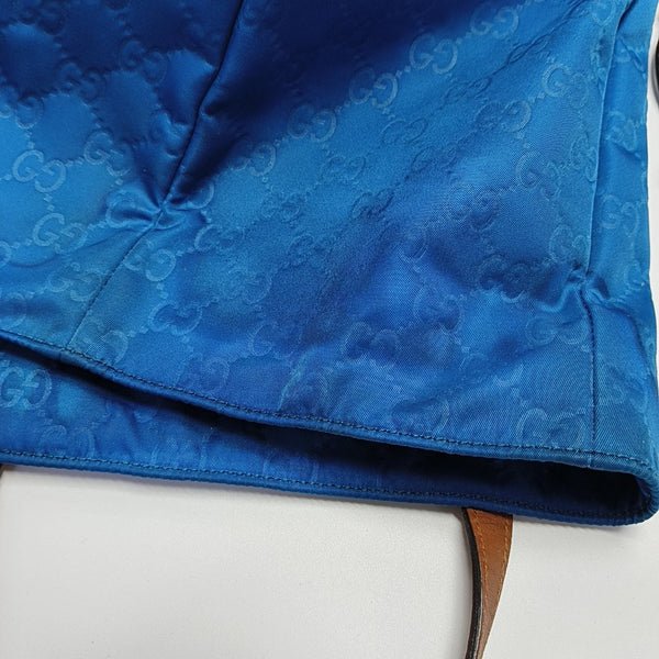 Monogram Nylon Tote Bag Blue