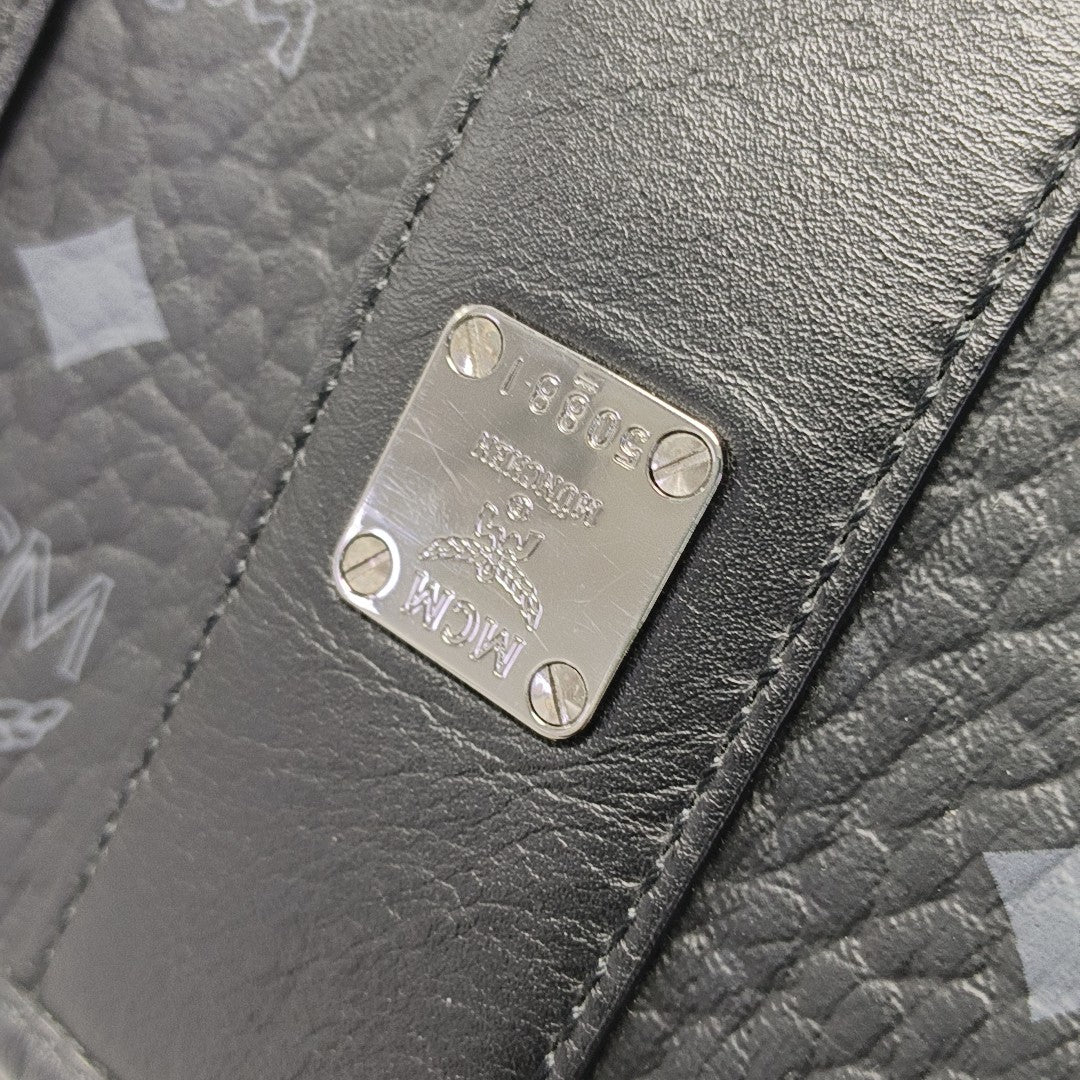 LIZ Monogram Coated Canvas Black