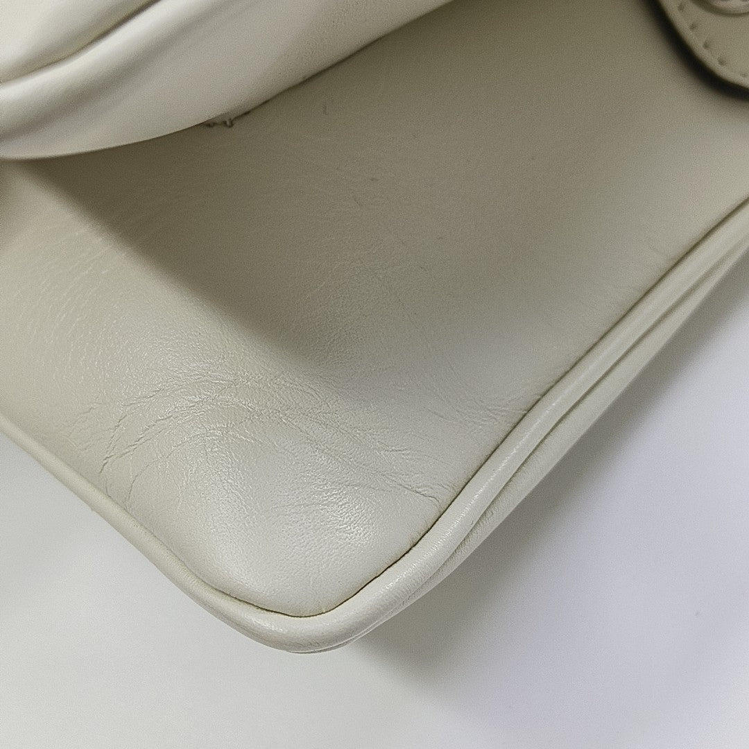 Calfskin Shoulder Bag White