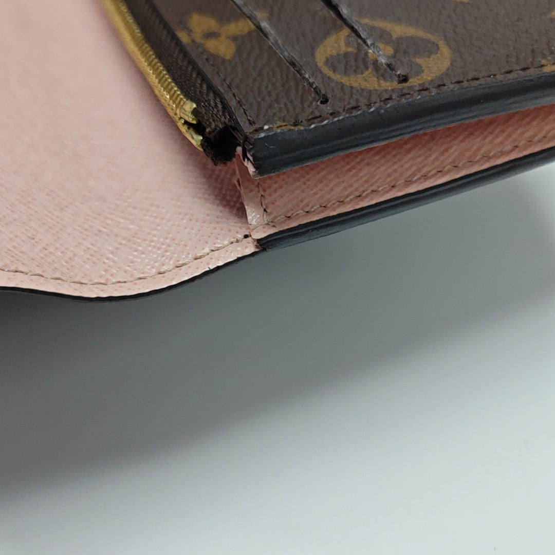 EMILIE Monogram Coated Canvas Brown Wallet