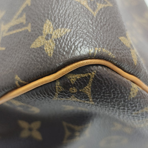 SPEEDY 30 Monogram Coated Canvas Brown