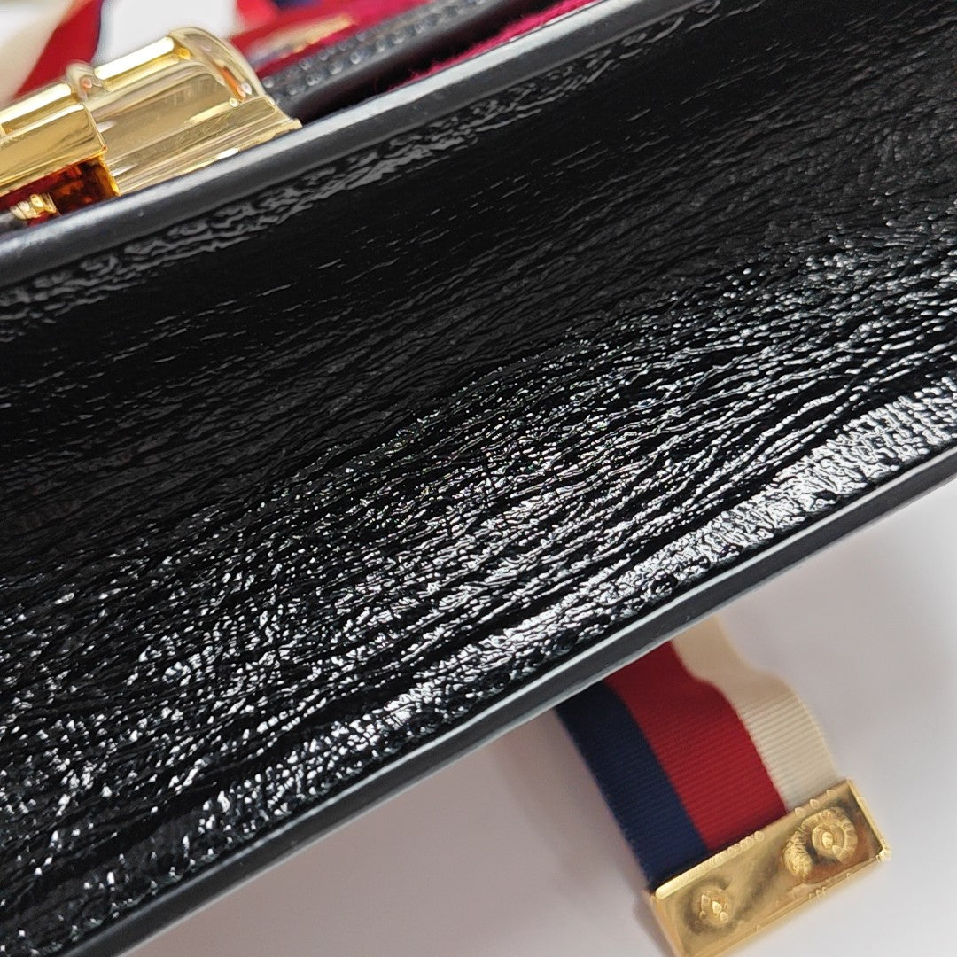 Sylvie Small Monogram Velvet Red