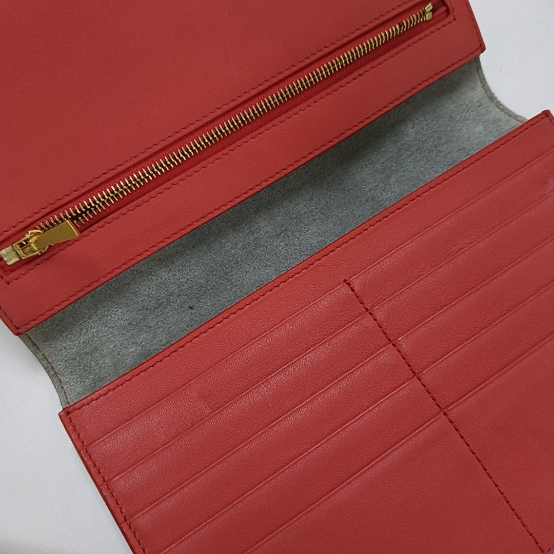 STRAP Large Calfskin Gray Wallet