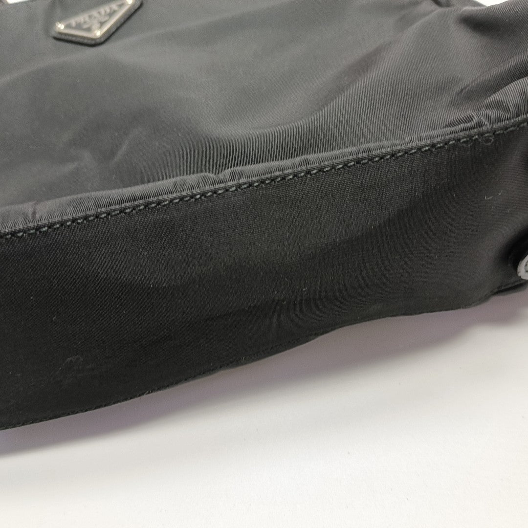 Nylon Top Handle Bag Black