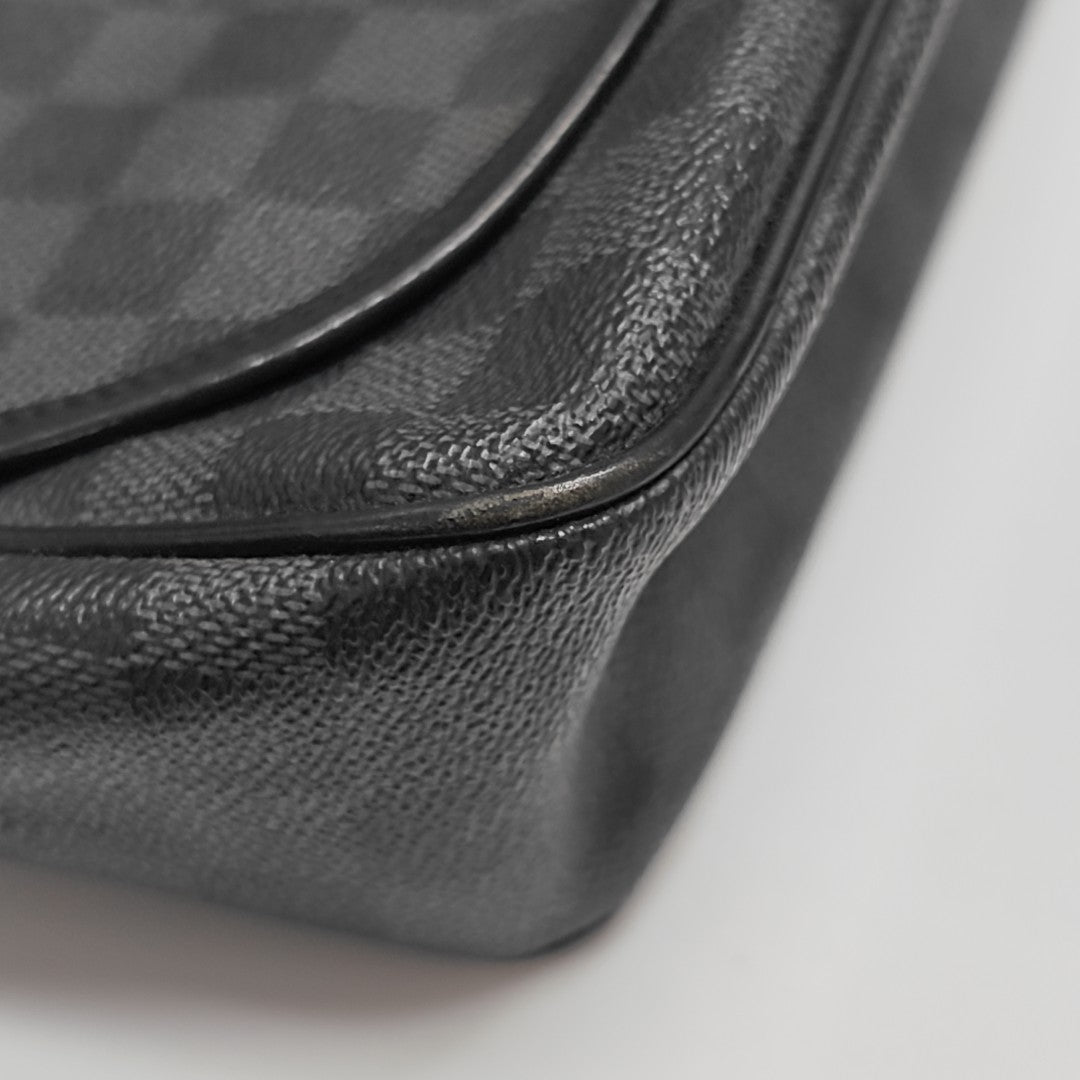 DANIEL Damier Graphite Coated Canvas Gray