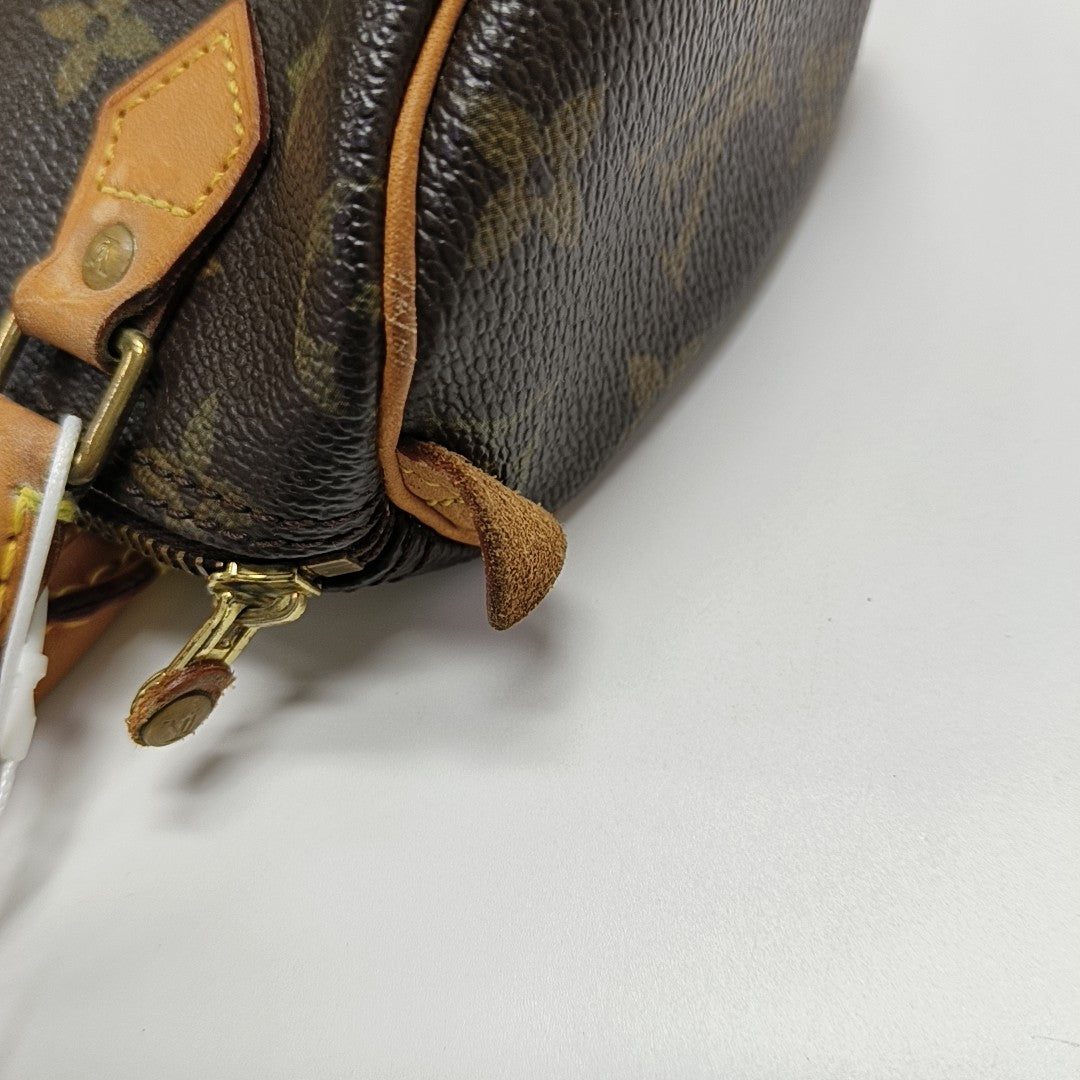SPEEDY Monogram Coated Canvas Brown