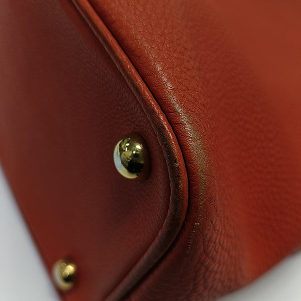 Calfskin Shoulder Bag Orange