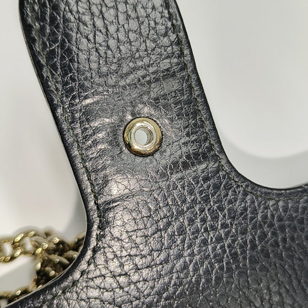 Interlocking G Small Calfskin Black