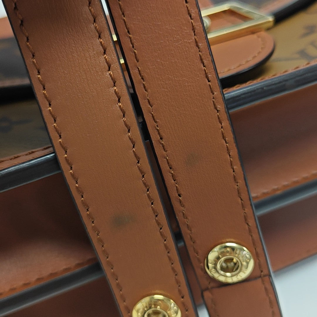 DAUPHINE Mini Monogram Coated Canvas Brown