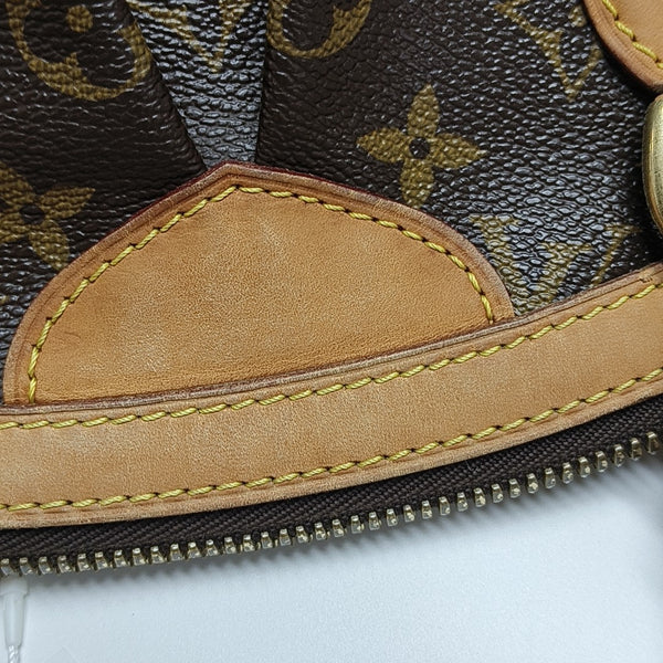 Monogram Coated Canvas Top Handle Bag Brown