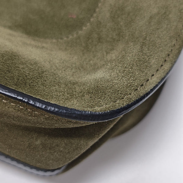 Quilted Suede Shoulder Bag Green