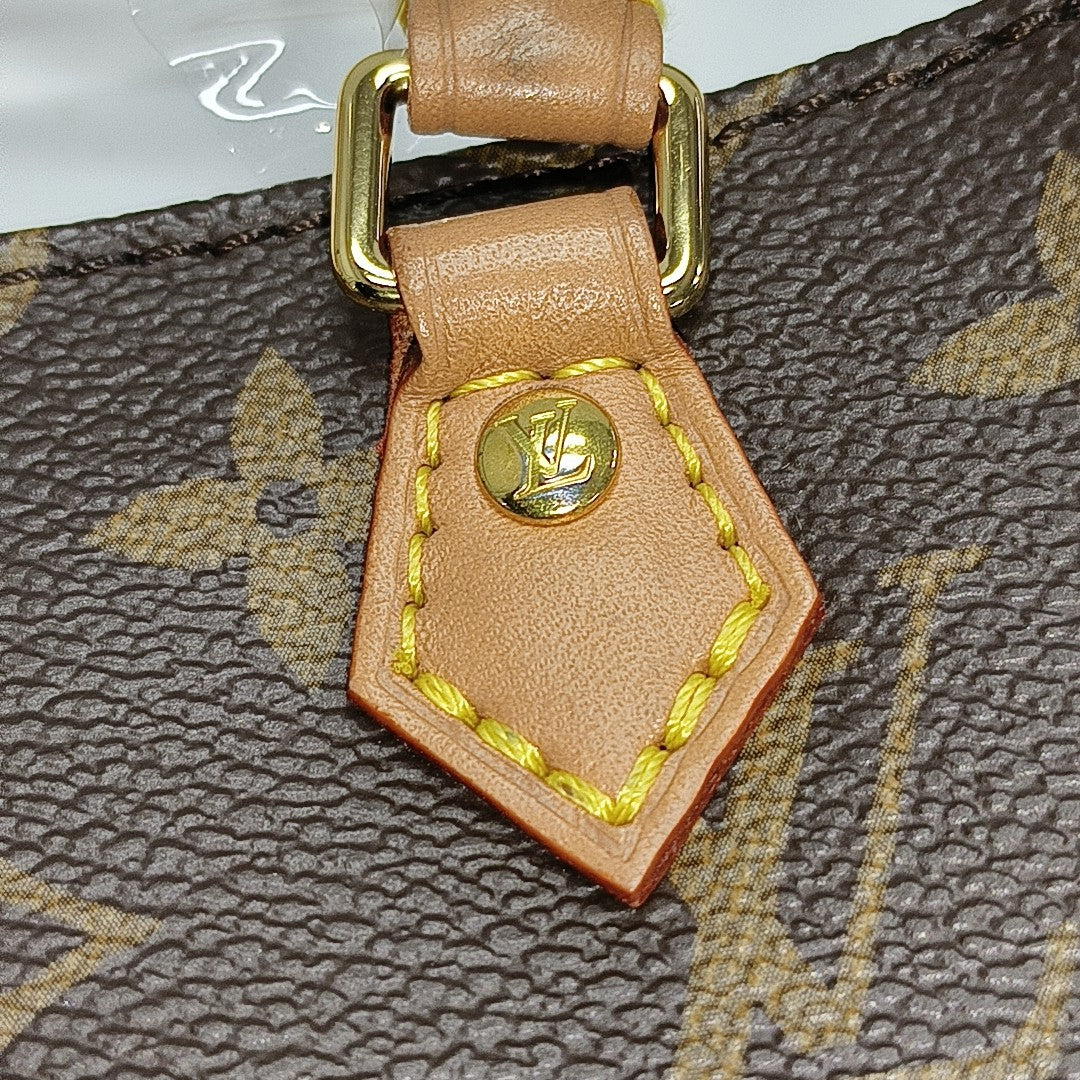 SAC PLAT Mini Monogram Coated Canvas Brown