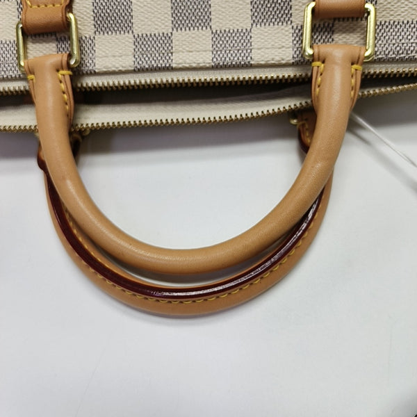 SPEEDY 30 Damier Azur Coated Canvas White