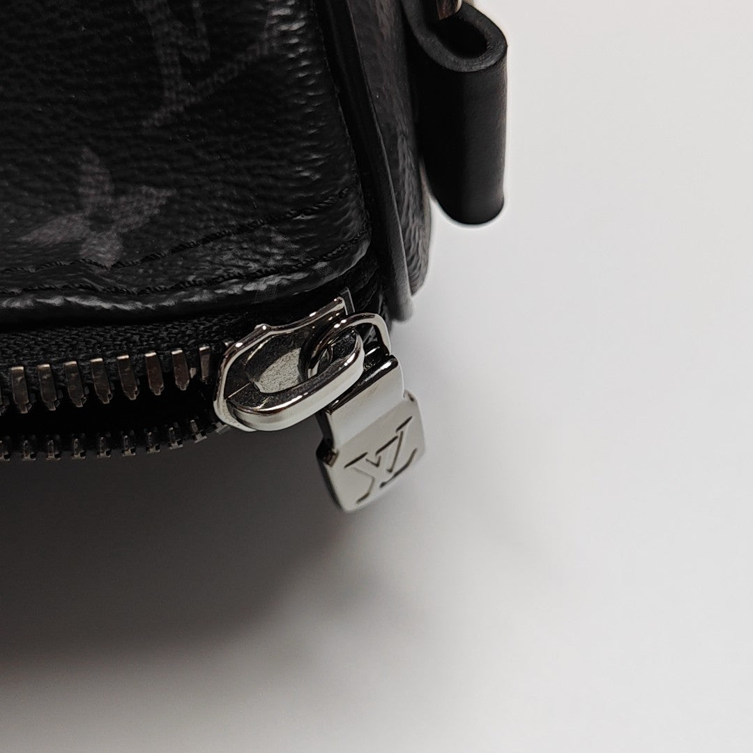 KEEPALL 35 Monogram Coated Canvas Black
