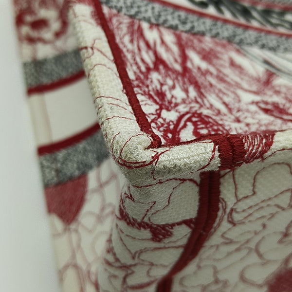 Book Tote Medium Fabric Red