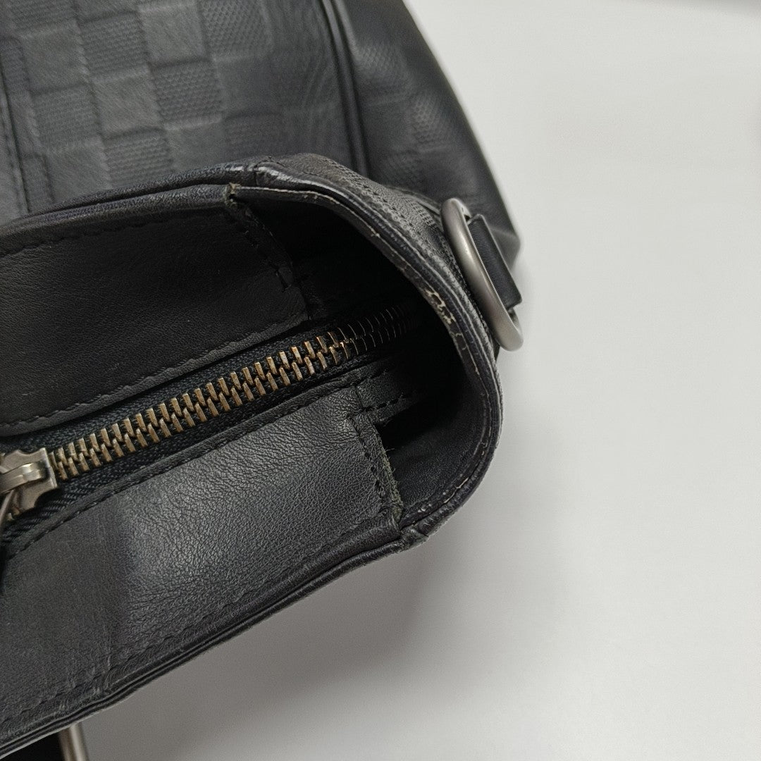 TADAO PM Damier Graphite Calfskin Black