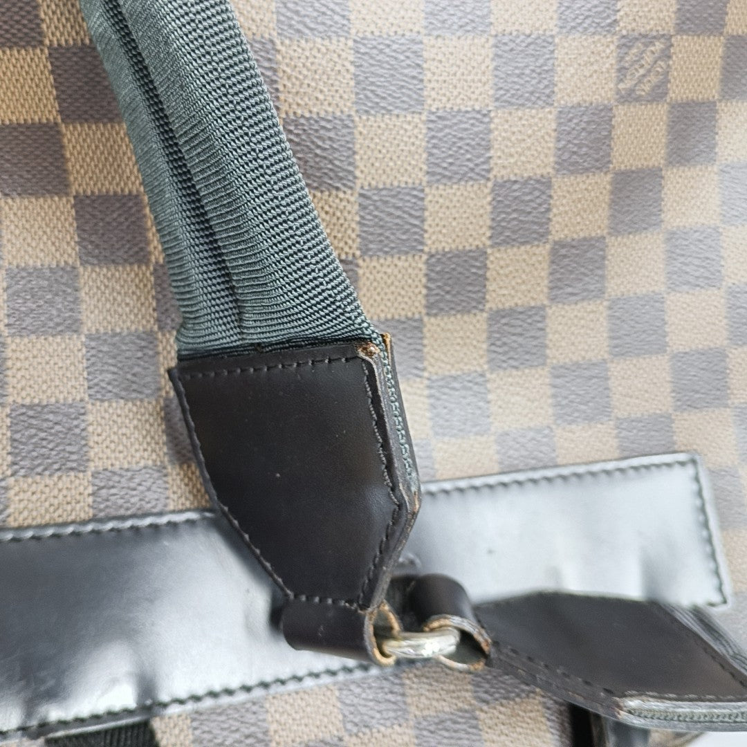 JAKE Damier Ebene Coated Canvas Brown