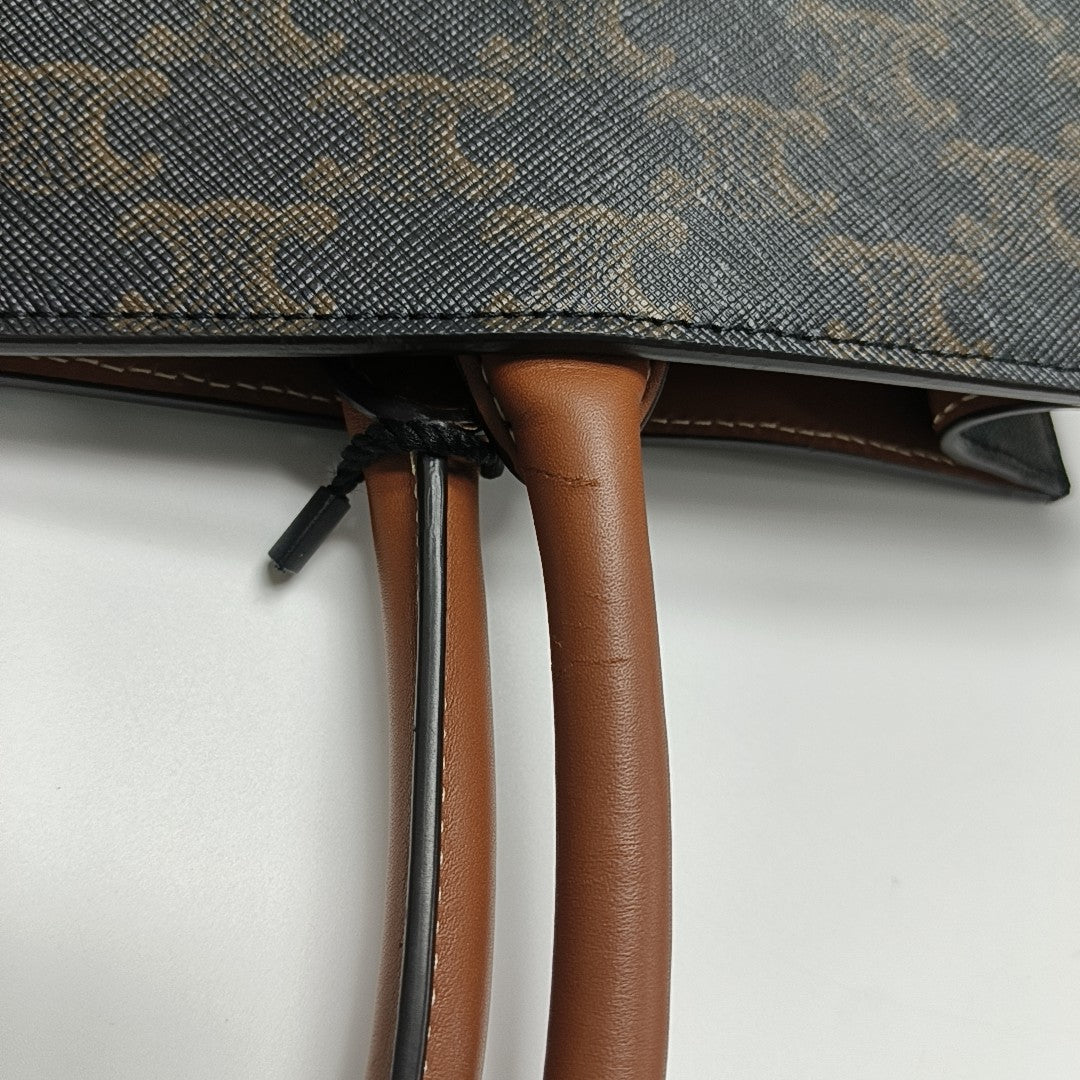 CABAS CELINE Medium Coated Canvas Brown