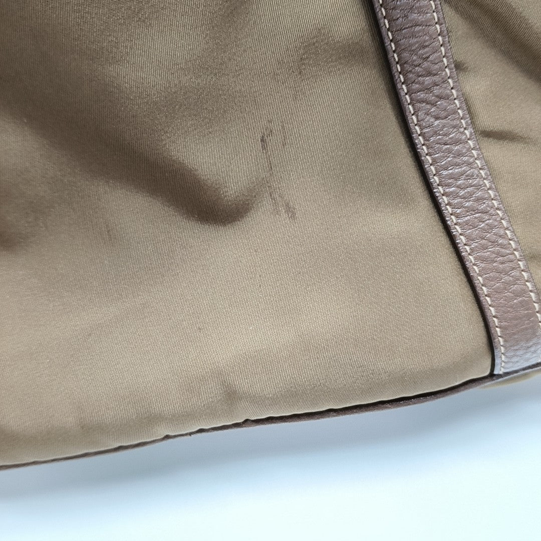Nylon Tote Bag Brown