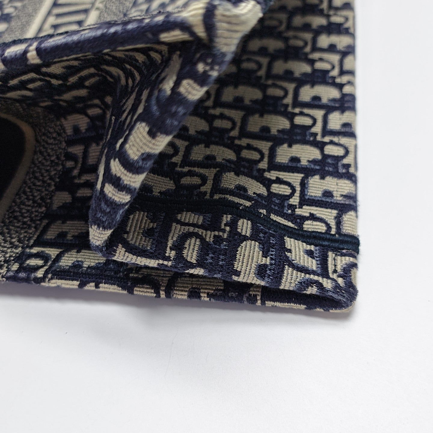 Book Tote Large Oblique Canvas Blue