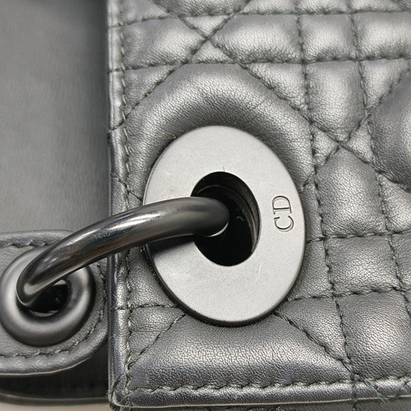 Lady Dior Mini Cannage Lambskin Black