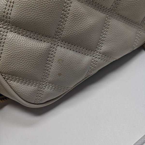 80'S VANITY Quilted Calfskin White