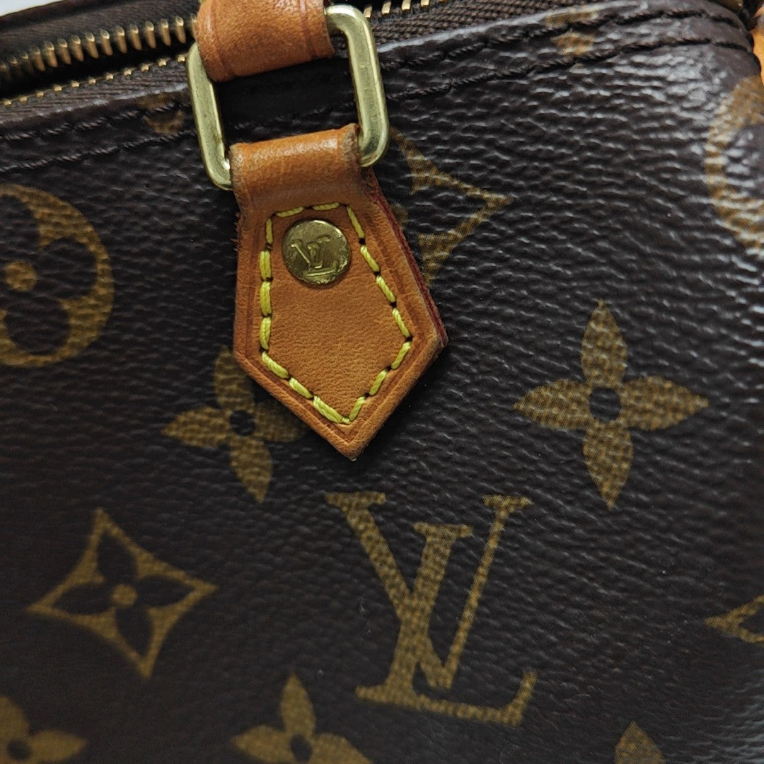 SPEEDY Nano Monogram Coated Canvas Brown