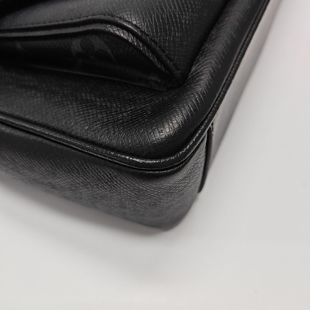 TAIGARAMA Monogram Coated Canvas Black