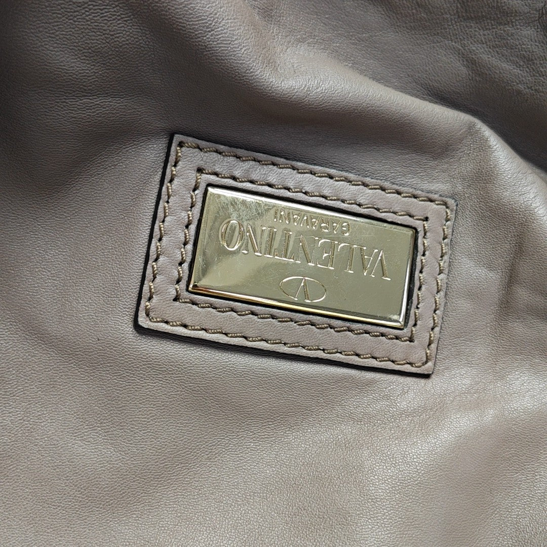 Lambskin Shoulder Bag Gray