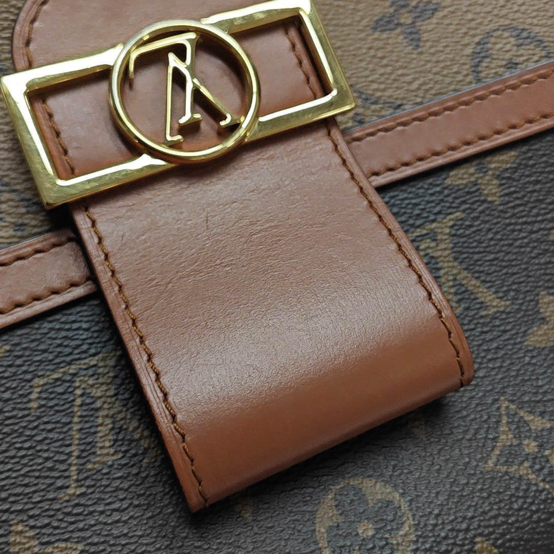 DAUPHINE MM Monogram Coated Canvas Brown