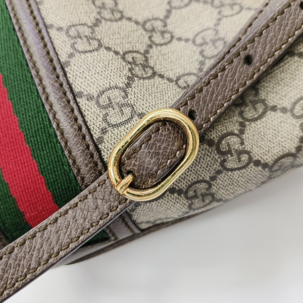 Ophidia Mini Monogram Coated Canvas Beige