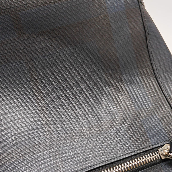 Coated Canvas Shoulder Bag Black