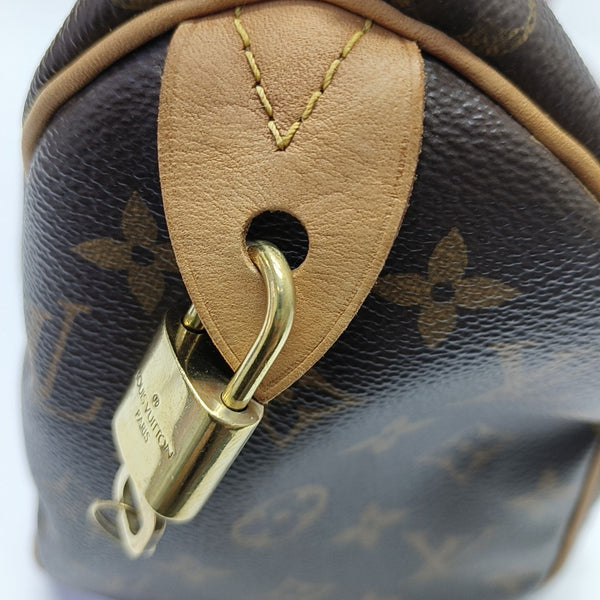SPEEDY 25 Monogram Coated Canvas Brown
