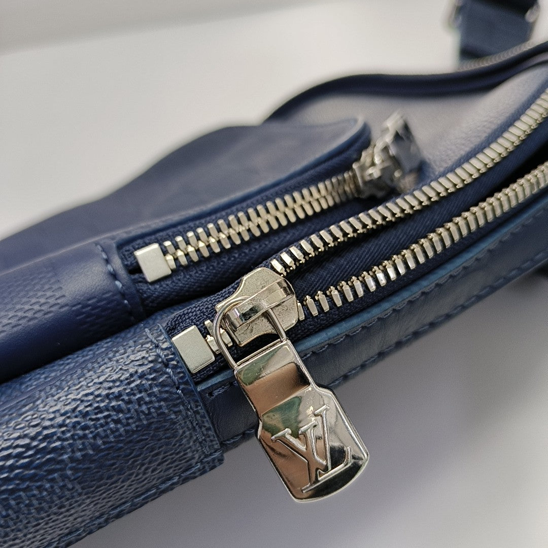 OUTDOOR Damier Coated Canvas Blue