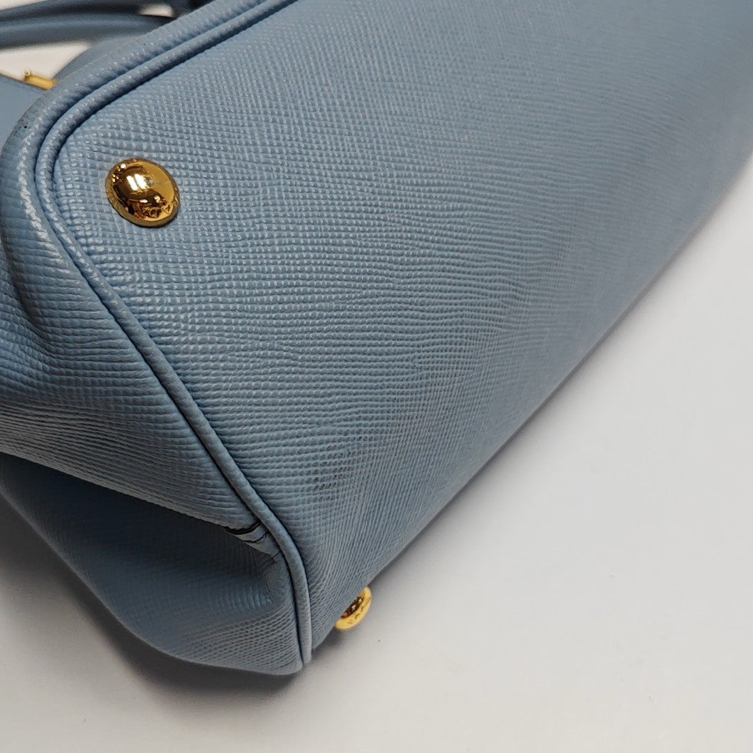 Double Large Calfskin Blue