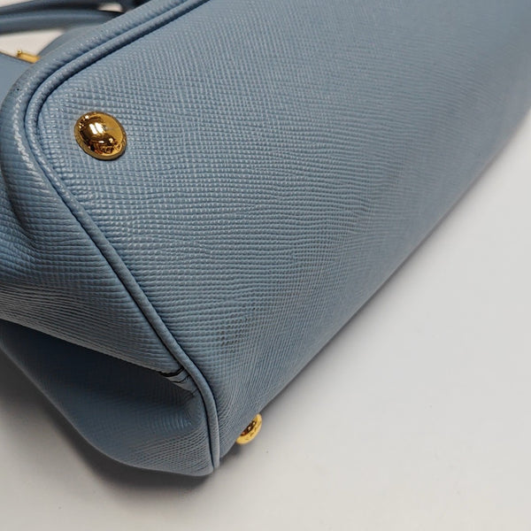 Double Large Calfskin Blue