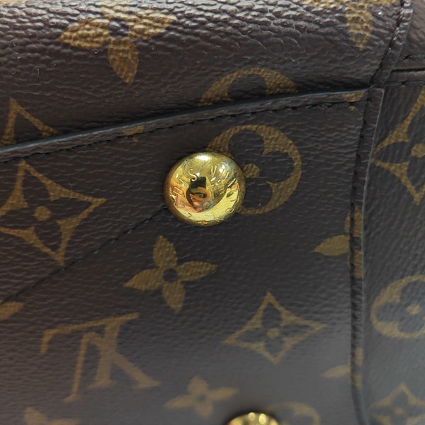 MONTAIGNE MM Monogram Coated Canvas Brown