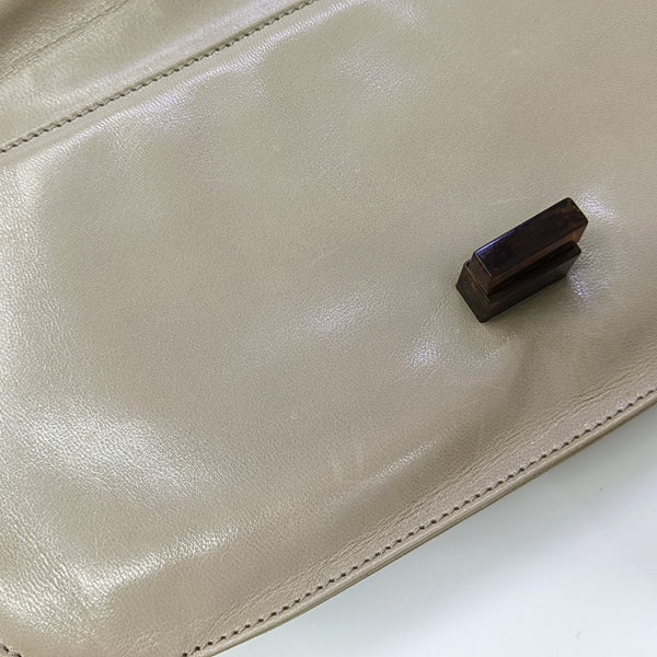 Calfskin Shoulder Bag Beige