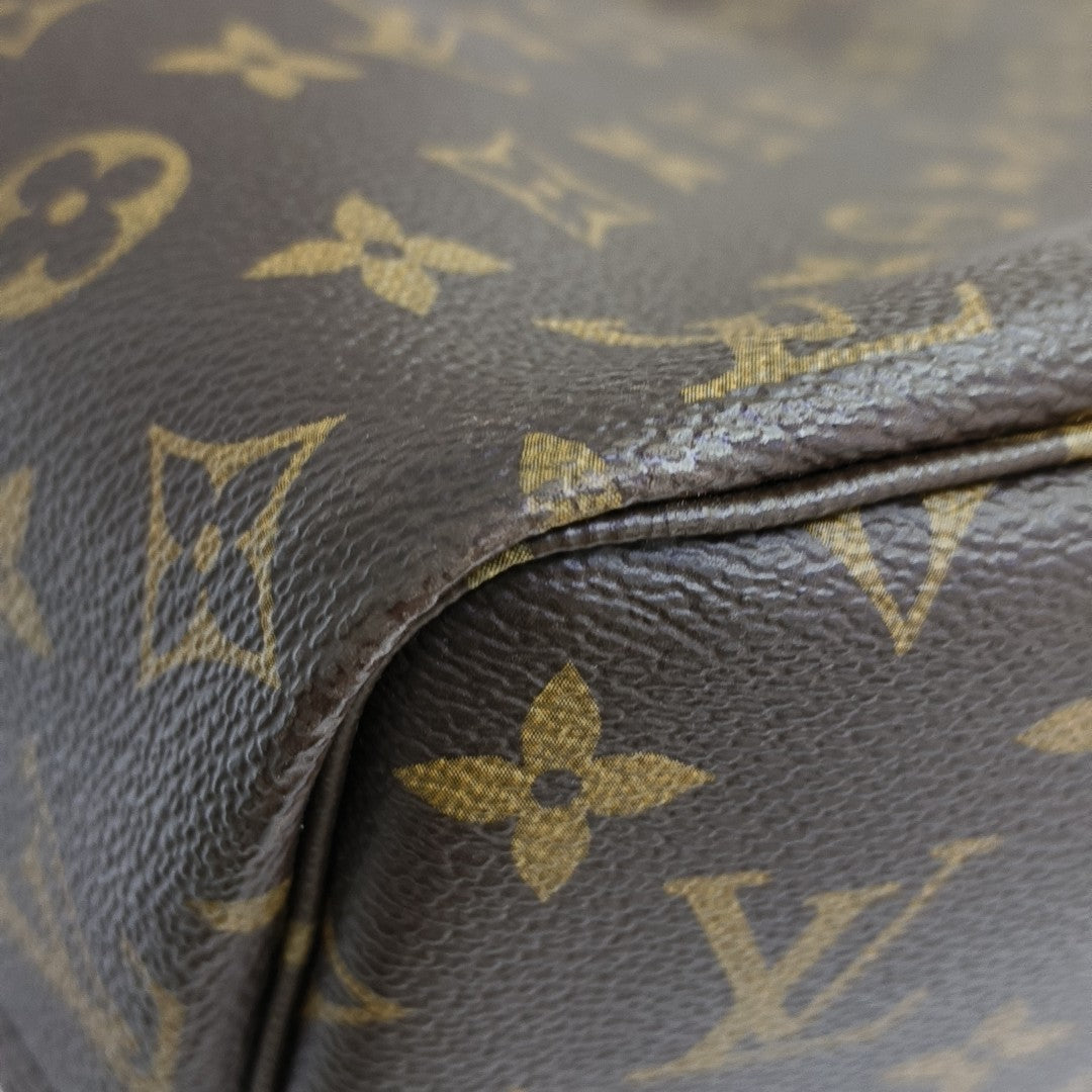 NEVERFULL MM Monogram Coated Canvas Brown