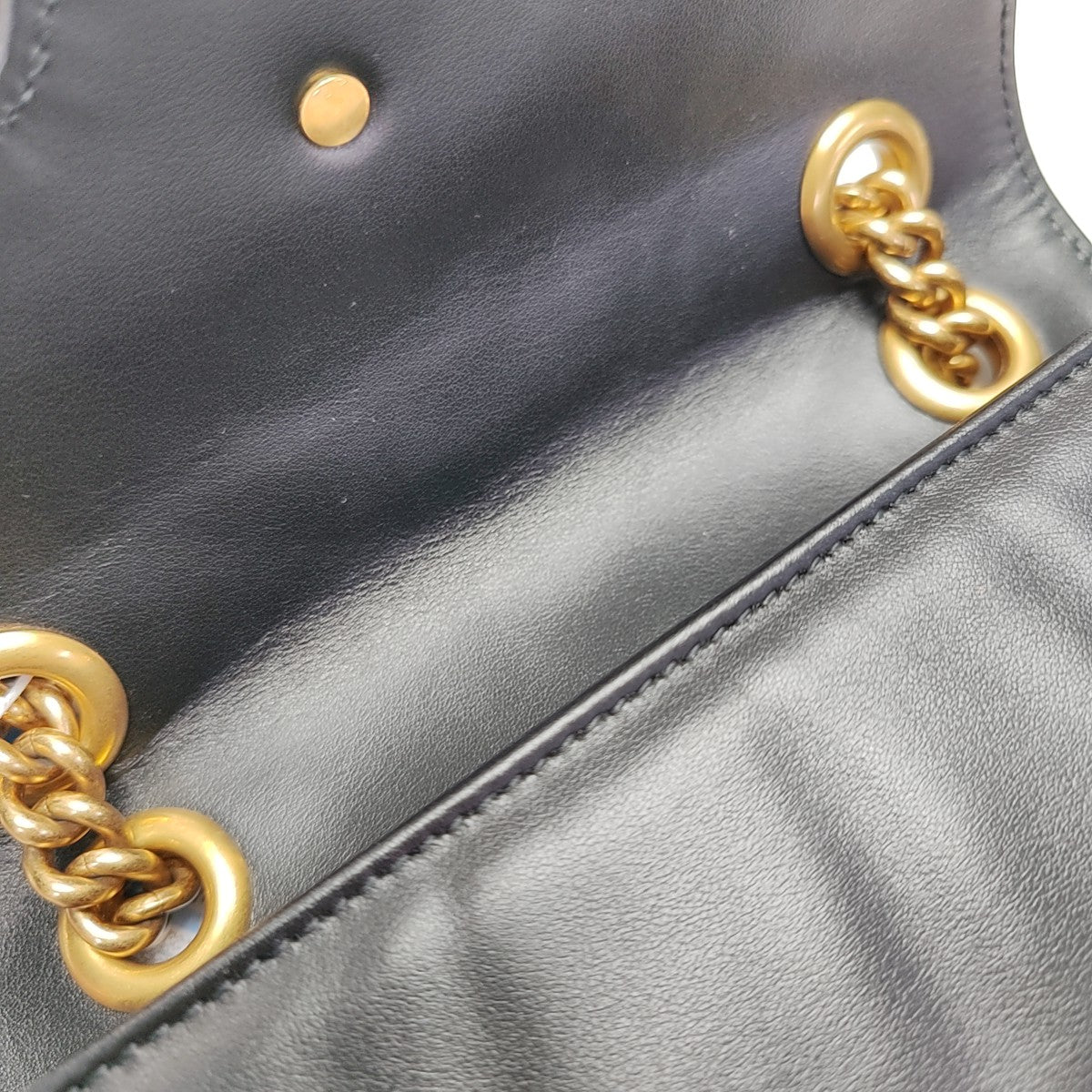 GG Marmont Small Quilted Calfskin Black