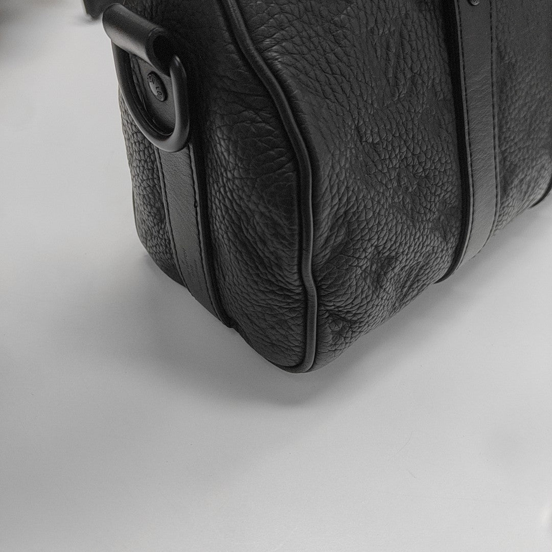 KEEPALL 25 Monogram Calfskin Black