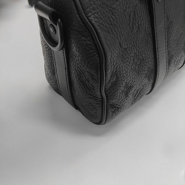 KEEPALL 25 Monogram Calfskin Black