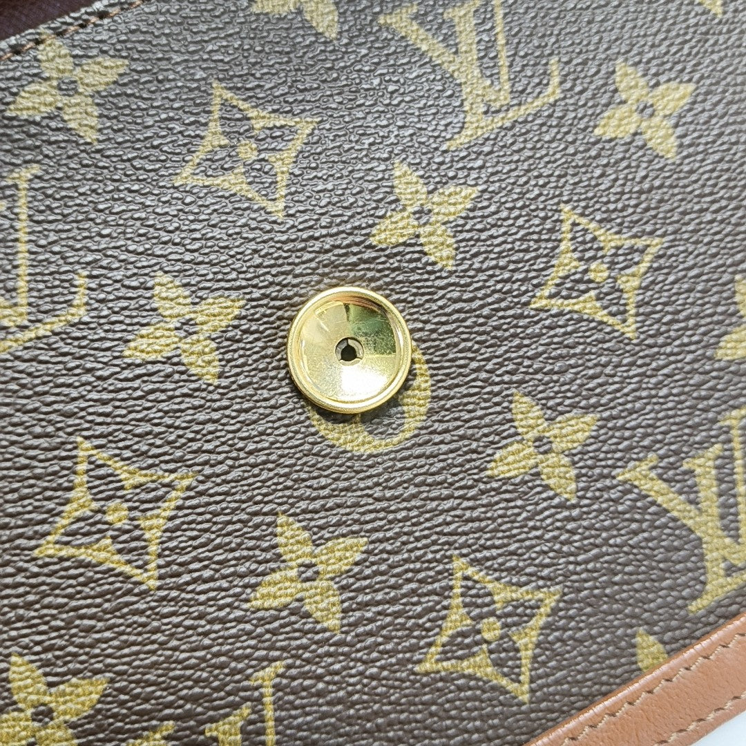 DAME GM Monogram Coated Canvas Brown